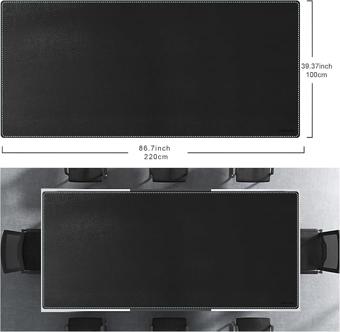 CENNBIE MAX220 86.6" x 39.4" Leather Desk Mat Protector, Extra Large Leather - Image 2