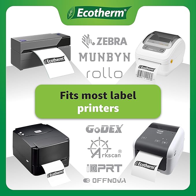 4" x 3" Thermal Labels | 6 Rolls | 5580 Labels | fits Zebra, Offnova Thermal - Image 5