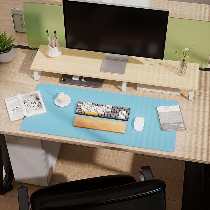 Aothia Double-Sided Desk Pad – 37.8"x17" Leather Desk Mat - Image 5