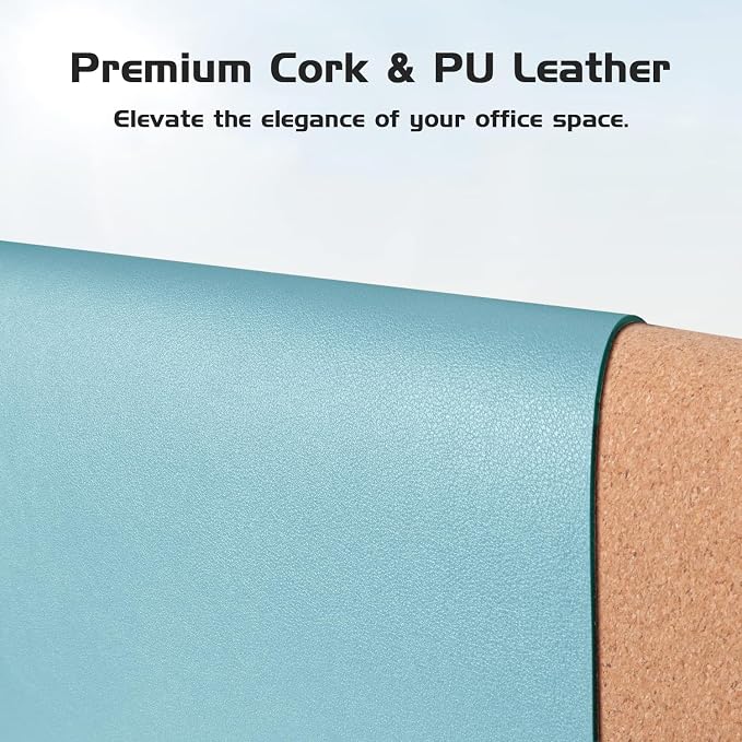 Aothia Double-Sided Desk Pad – 35.4" x 15.7" Leather Desk Mat - Image 2