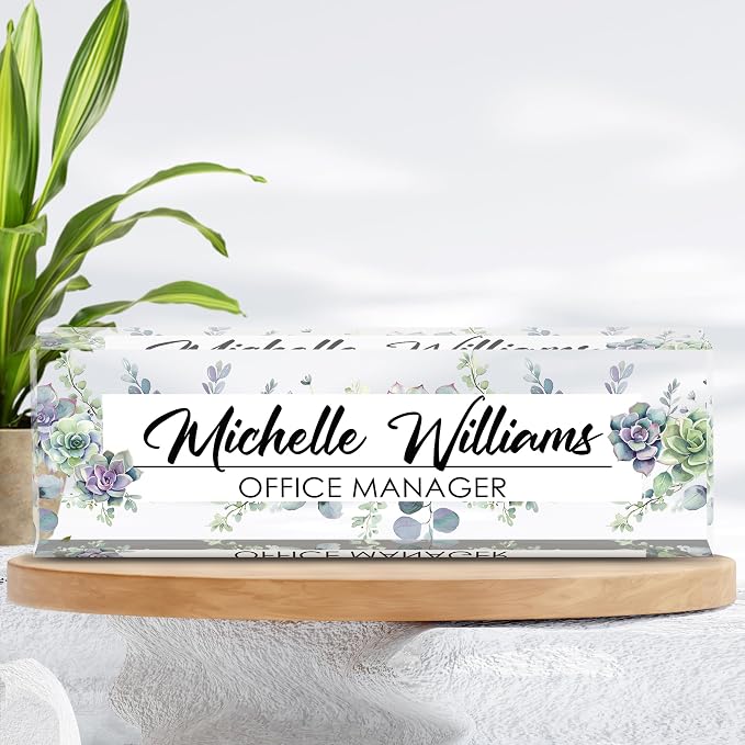 Personalized Name Plate for Desk, Custom Desk Name Plate, Acrylic Name Plate - Image 7