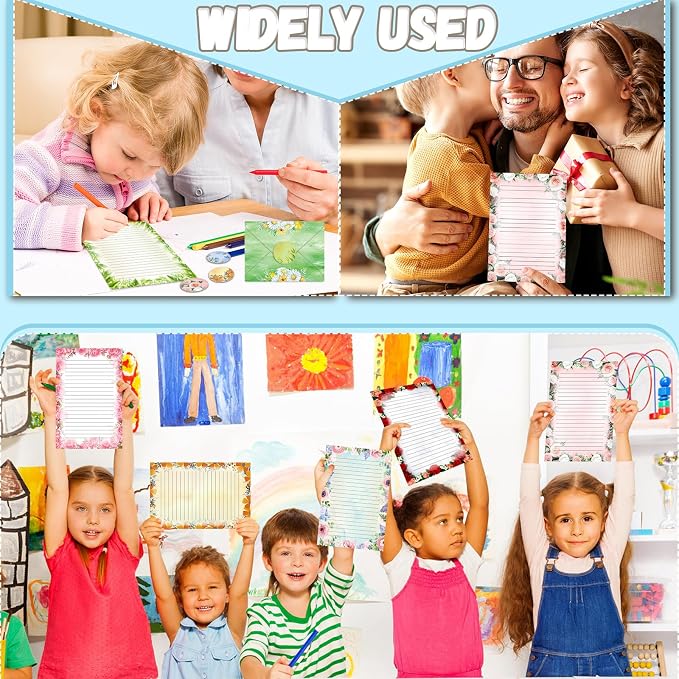 TaoBary 160 Pcs Stationery Paper Set 50 Double Sided Stationery Papers - Image 7