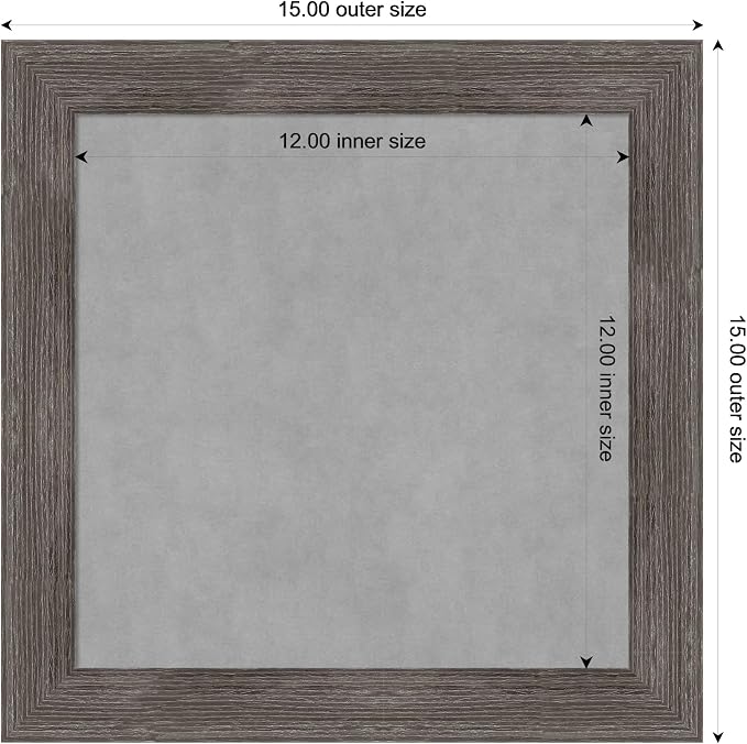Amanti Art Grey Framed Magnetic Board 15x15 X-Small Vision Board - Image 4