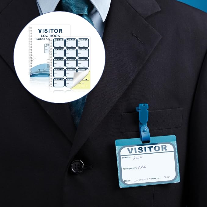 2 Pack of Visitor Badges Log - Image 7