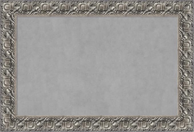 Amanti Art Silver Framed Magnetic Board 26x38 Large Vision Board by AmantiArt