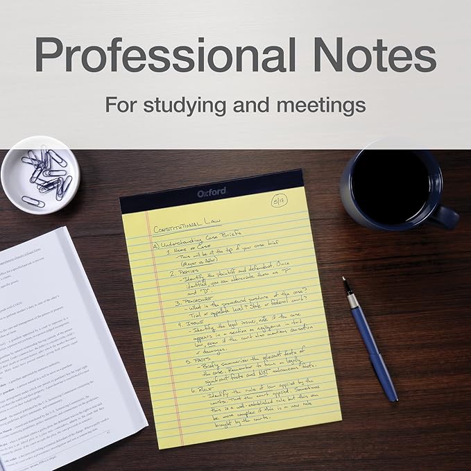 Oxford Premium Legal Pads, 12 Pack, Premium Note Pads, 50 Legal Rule 8.5" x 11" - Image 4