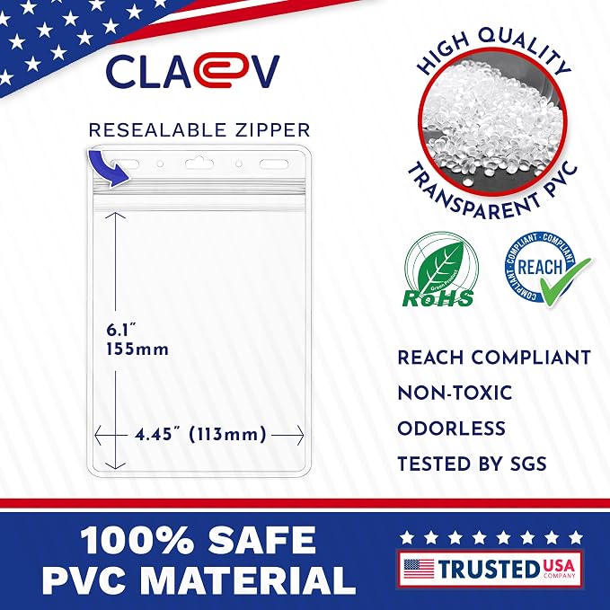 Claev Fast Seal Vertical 4x6 Passport & Card Holders, 100 Pack), Conferences - Image 3