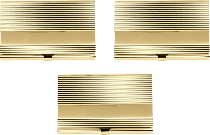 Stephanie Imports Set of 3 Slim & Minimalist Metal Business Card Holder Unisex - Image 4