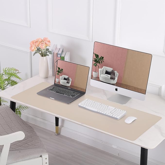 AFIING Leather Desk pad Protector, Large Non-Slip Office Desk Mat - Image 7