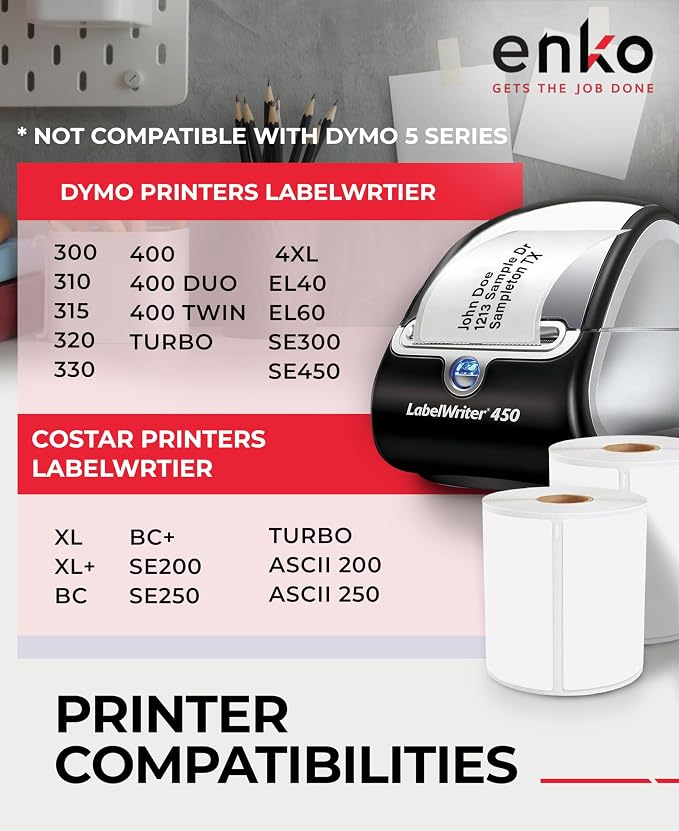 enKo Compatible Zebra 4x6 Label and Dymo Labels 1744907 - Image 4