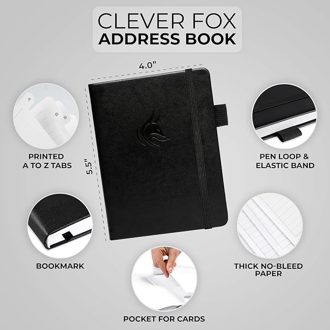 Clever Fox Address Book with alphabetic tabs - Image 2