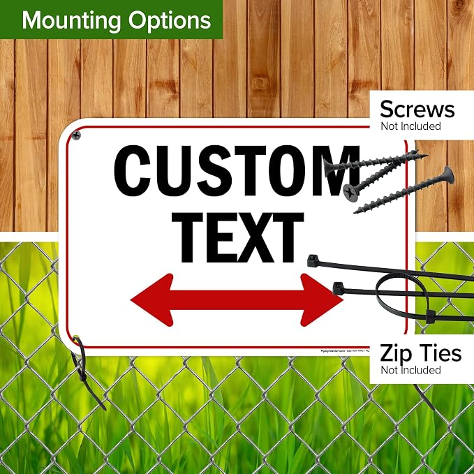 Custom Arrow, Custom Directional Sign, Two Way Arrow, 12x18 Inches, 55 mil - Image 5