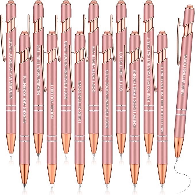Zonon 12 Pcs Inspirational Pens Bulk Funny Ballpoint Pen by Zonon
