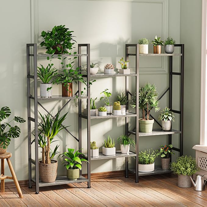 SUPERJARE Triple 4 Tier Bookshelf, Bookcase - Image 2