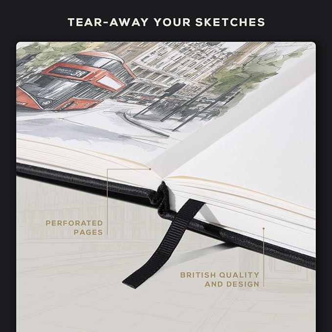 Beechmore Books Square Sketchbook – 8x8 Premium Vegan Leather Bound Large - Image 5