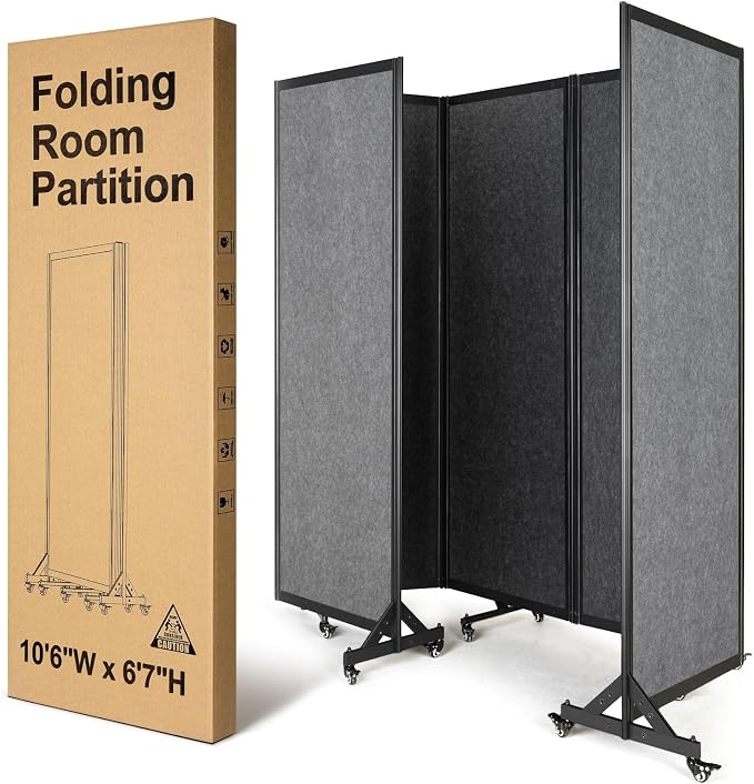 Strongbird Room Partition, Folding Privacy Divider, Office Partition Dividers by StrongBird