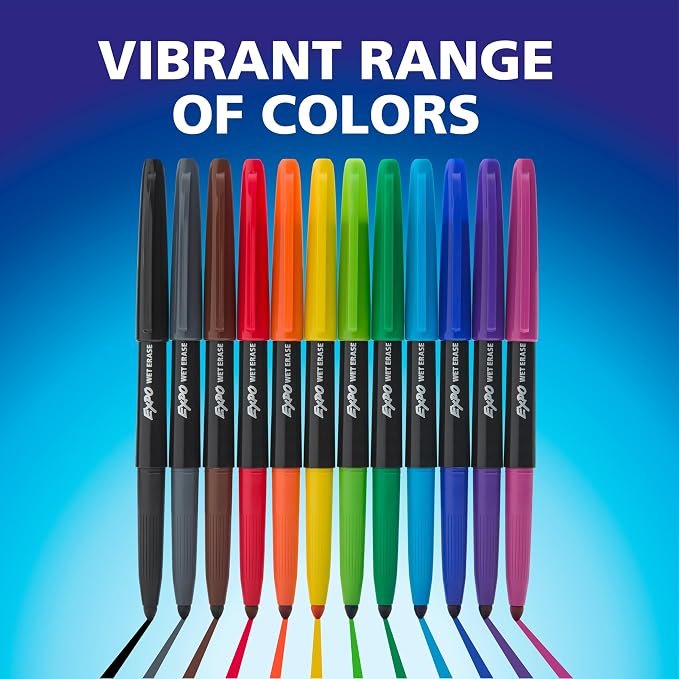 EXPO Wet Erase Markers, Semi-Permanent, Fine and Ultra-Fine Tips, Organizing - Image 6