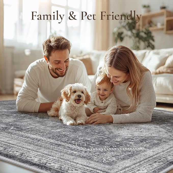 GENIMO Runner Rug 2x6 Non Slip Machine Washable Hallway Runner Rug, Low Pile - Image 5