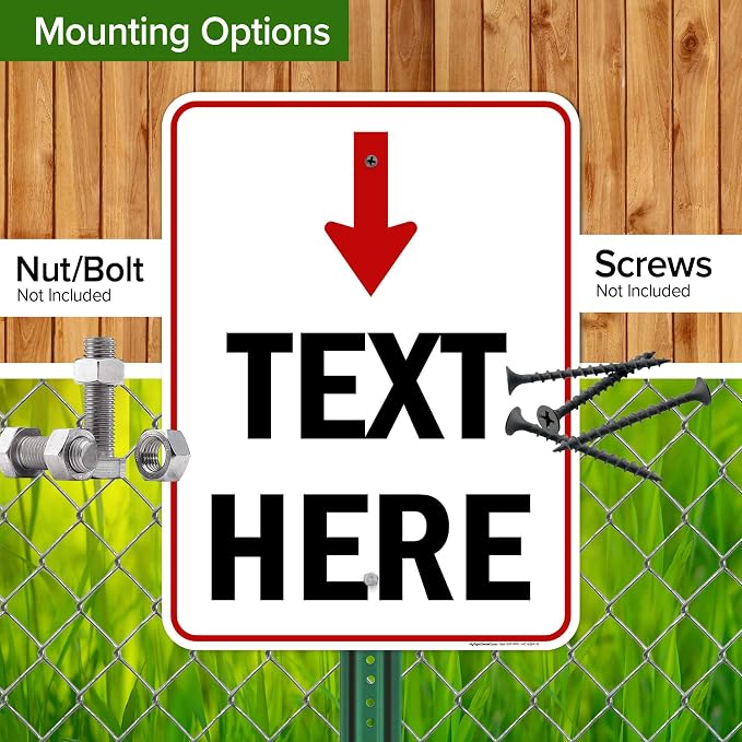 Custom Arrow, Custom Directional Sign, Arrow Down Sign, 18x24 Inches, Rust Free - Image 5