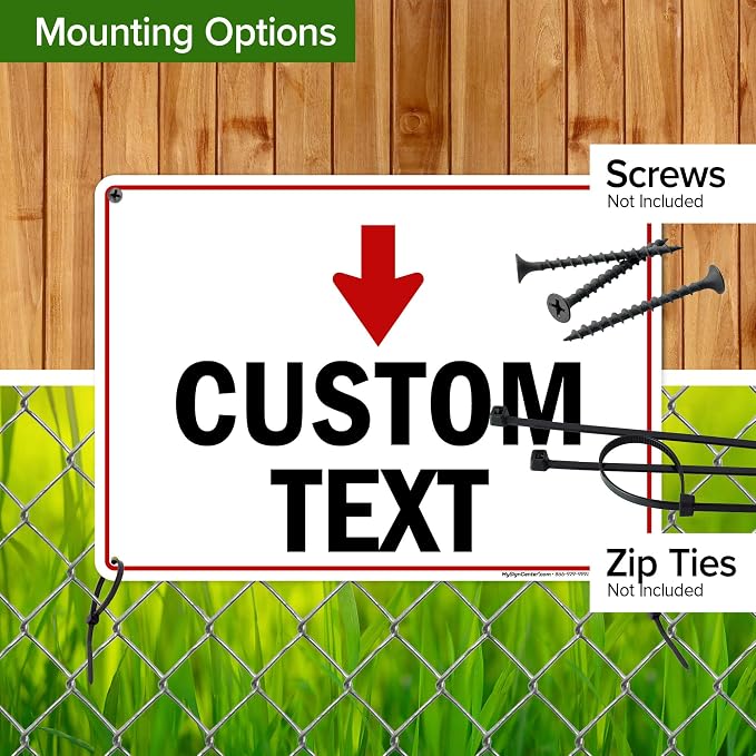 Custom Arrow, Custom Directional Sign, Down Arrow, 10x14 Inches, 55 mil thick - Image 5