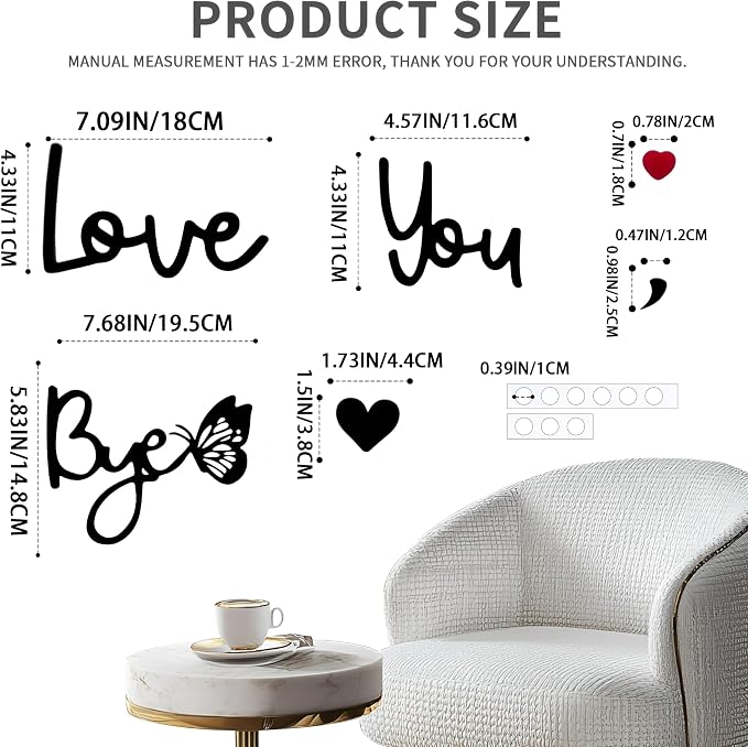 Love You Bye Wood Sign with Butterfly Home Decor Boho Decor Wall Decor Express - Image 3