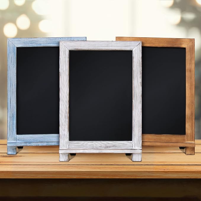 HBCY Creations Rustic Whitewash Tabletop Chalkboard Sign / Hanging Magnetic - Image 9