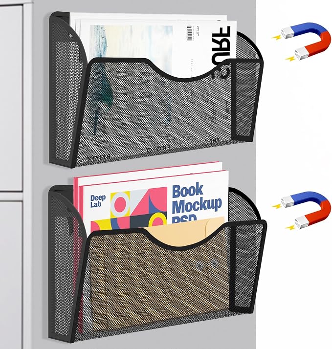 LQPAFZ Magnetic File Holder 2 Pockets File Folder Organizer, Office Hanging - Image 8