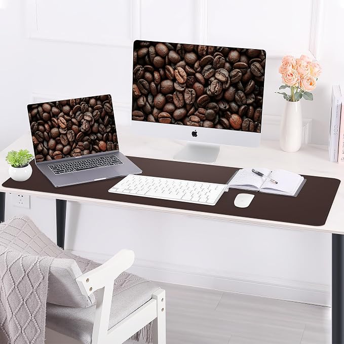 Leather Desk pad Protector, Large Desk mat - Image 5