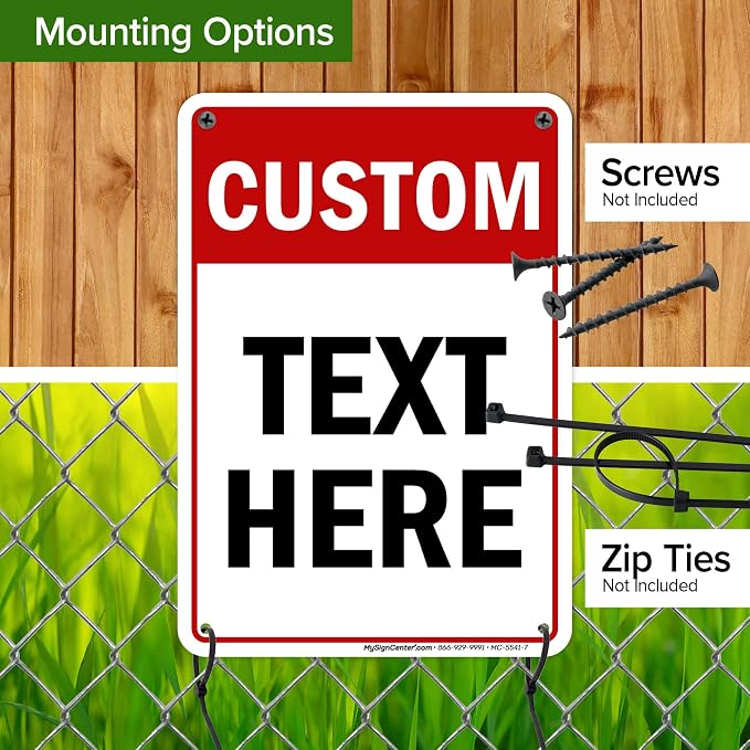Custom Sign, Custom Sign for Business, Indoor/Outdoor use. 7x10 Inches - Image 6
