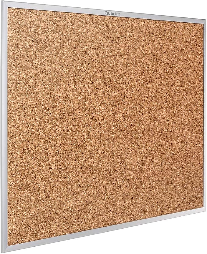Quartet Cork Board, Bulletin Board, Aluminum Frame - Image 4