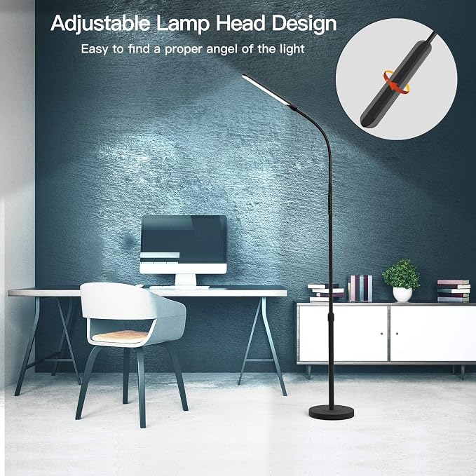 NXONE Led Floor Lamp, Modern Reading Adjustable Standing Height 4 Colors and - Image 2