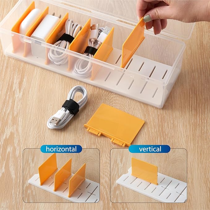 Fzooua Cable Organizer Storage Box - Image 3