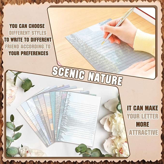 TaoBary 160 Pcs Stationery Paper Set 50 Double Sided Stationery Papers - Image 7