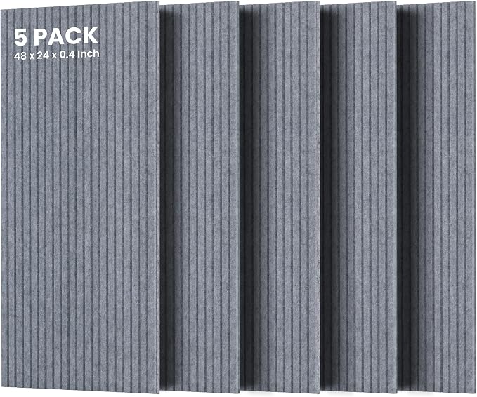 5 Pack Acoustic Panels, Premium Wall Sound Absorbing Panels, Decorative Sound by TO-TH