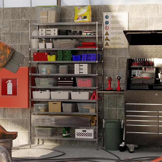 Regal Altair 18" Deep x 54" Wide x 96" Height Wire Shelving Kit | 10-Tier | NSF - Image 6