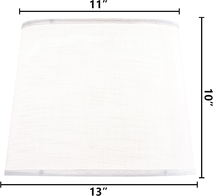 White Texture Lamp Shades Set of 2 Drum Lampshades Replacemnt - Image 2