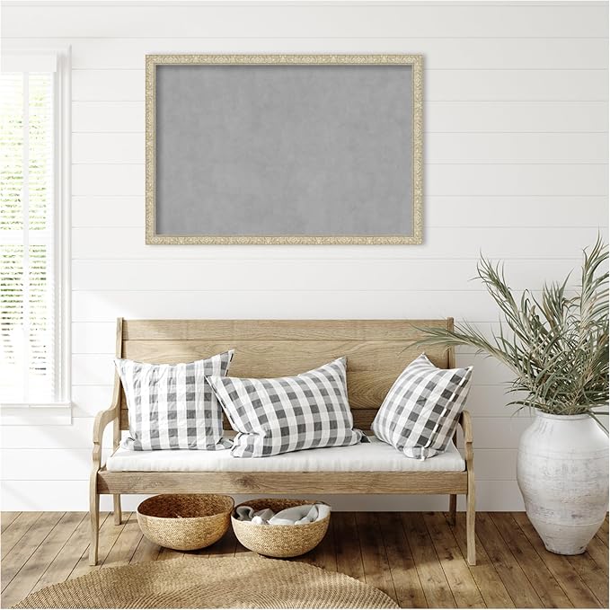 Amanti Art Silver Framed Magnetic Board 26x38 Large Vision Board - Image 6