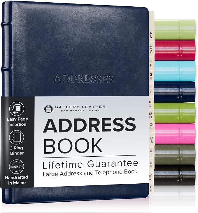 Gallery Leather Large Address Book by GalleryLeather