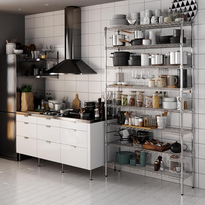 Regal Altair 14" Deep x 48" Wide x 86" Height Wire Shelving Kit | 8-Tier | NSF - Image 6
