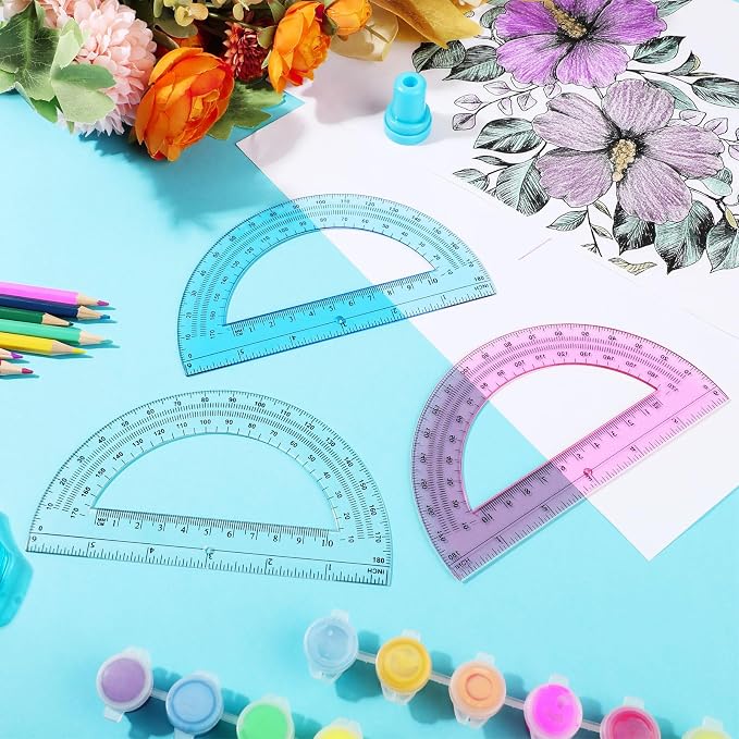 Zonon 36 Pack 6 Inch Plastic Protractor Christian Charity Donation 180 Degrees - Image 6