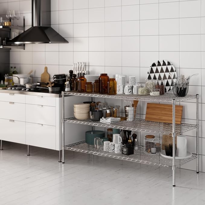 Regal Altair 24" Deep x 60" Wide x 34" Height Wire Shelving Kit | 3-Tier | NSF - Image 6