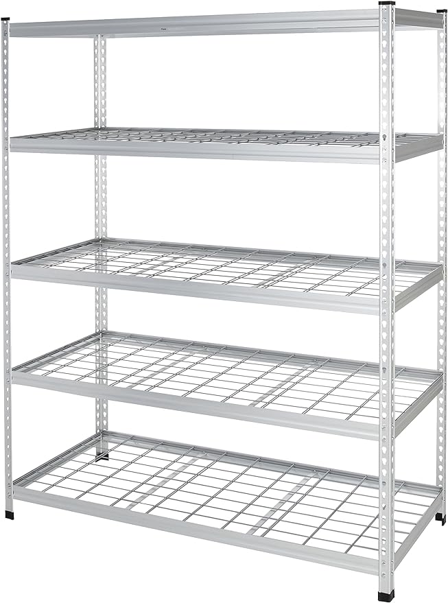 Amazon Basics 5 Shelf, High-Grade Aluminum, Adjustable, Shelving Unit by AmazonBasics