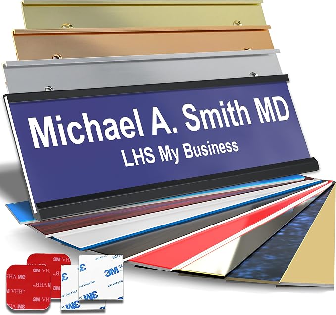 Personalized Name Plate with Choice of Mounting Holders by LHS+My+Business