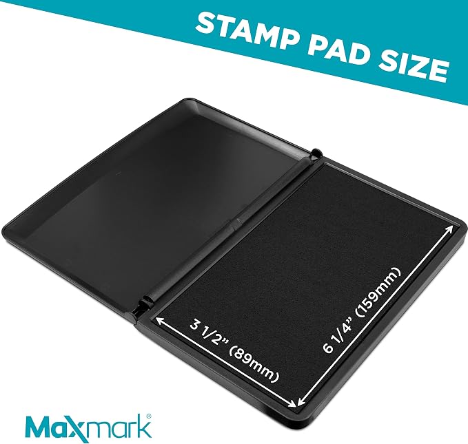 MaxMark Large Premium Black Ink Stamp Pad - Image 3