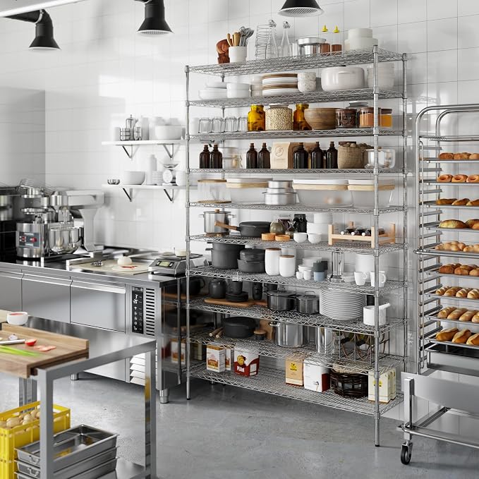 Regal Altair 18" Deep x 60" Wide x 96" Height Wire Shelving Kit | 10-Tier | NSF - Image 7