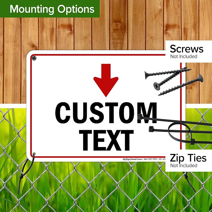 Custom Arrow, Custom Directional Sign, Down Arrow, 7x10 Inches, Rust Free .040 - Image 5