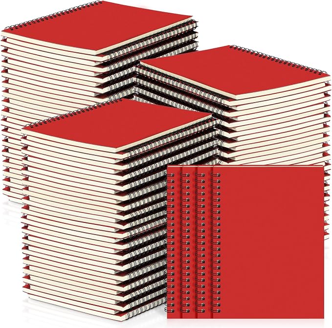 Yahenda 72 Pcs Spiral Notebook Bulk A5 Journal Lined 8.3'' x 5.5'' Writing by Yahenda