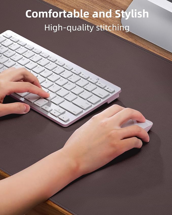 Large Desk Mat - 48" x 17"Leather Desk Pad Protector, Office Desk Mat, Non-Slip - Image 3