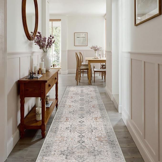 GENIMO 3x12 Runner Rugs for Hallway, Machine Washable Non Slip Vintage Rugs - Image 7