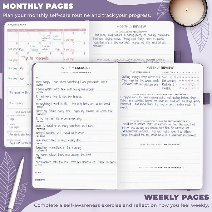 Clever Fox Self-Care Journal – Daily Reflection Notebook – Mental Health & - Image 3